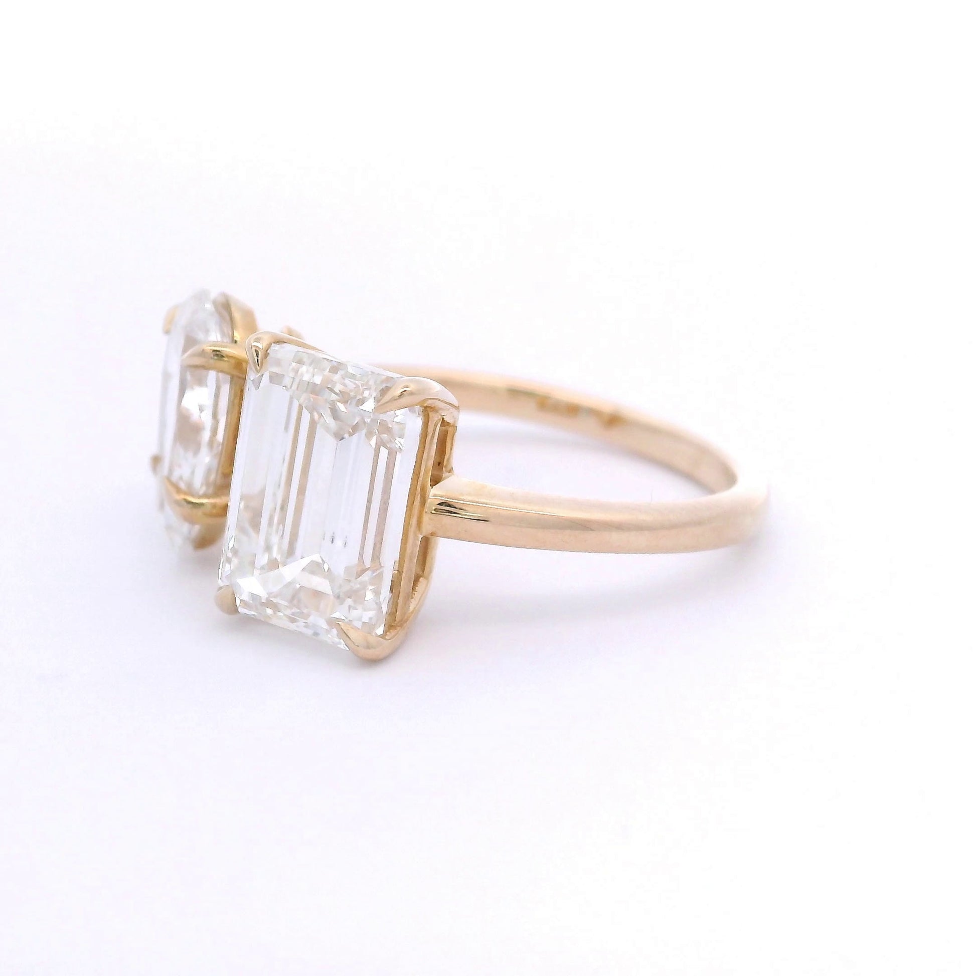 9k Yellow Gold Toi Et Moi Lab-Grown Diamond Ring