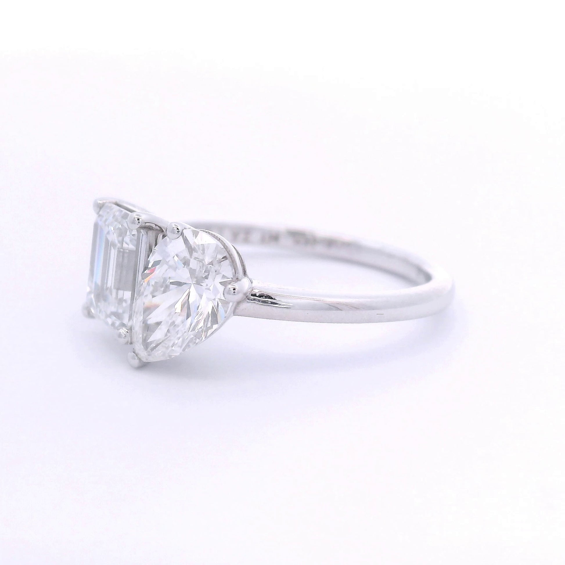 9k White Gold Toi Et Moi Lab-Grown Diamond Ring