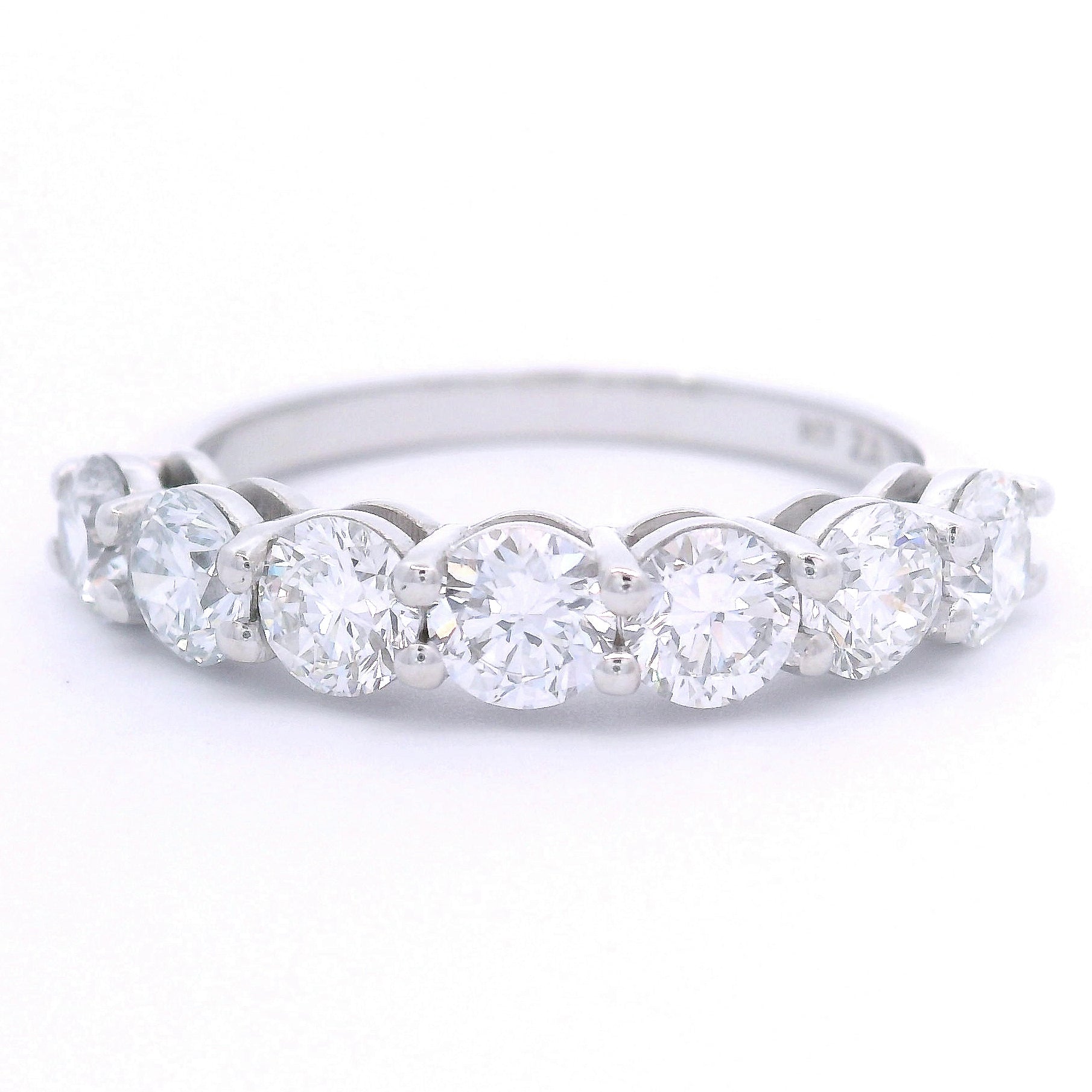9k White Gold 1.5ct Lab-Grown Diamond Half Eternity Ring