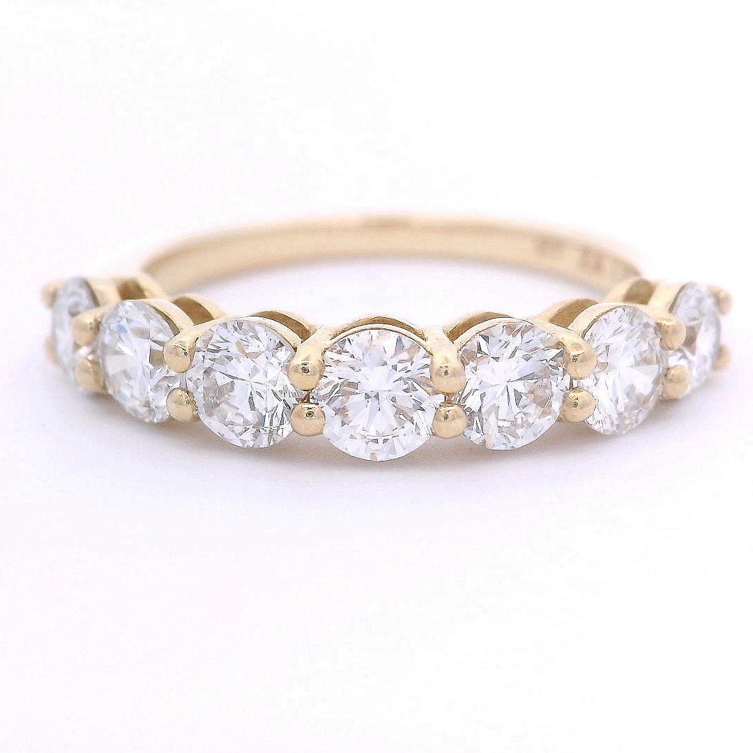 9k Yellow Gold 1.5ct Lab-Grown Diamond Half Eternity Ring