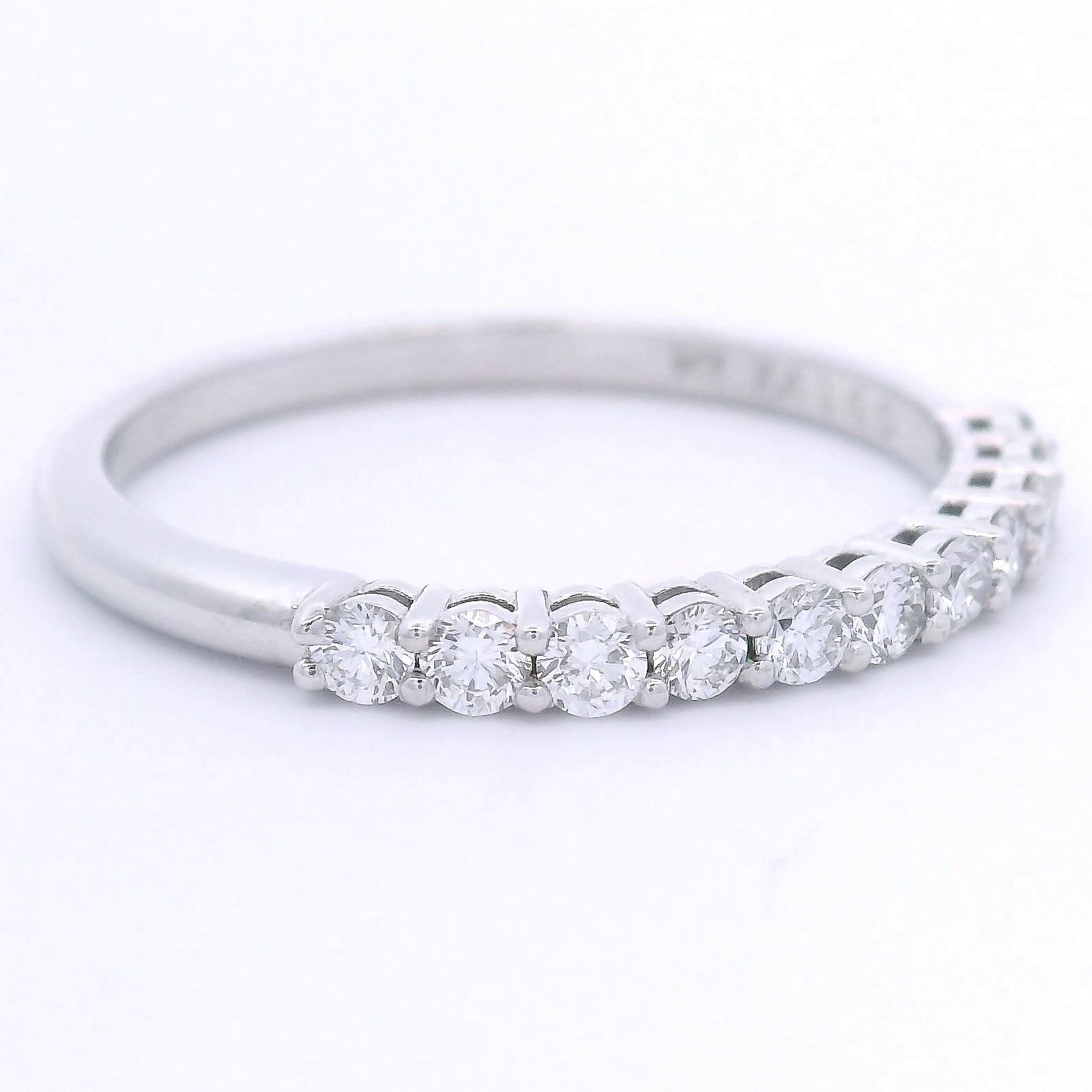9k White Gold 0.30ct Lab-Grown Diamond Half Eternity Ring