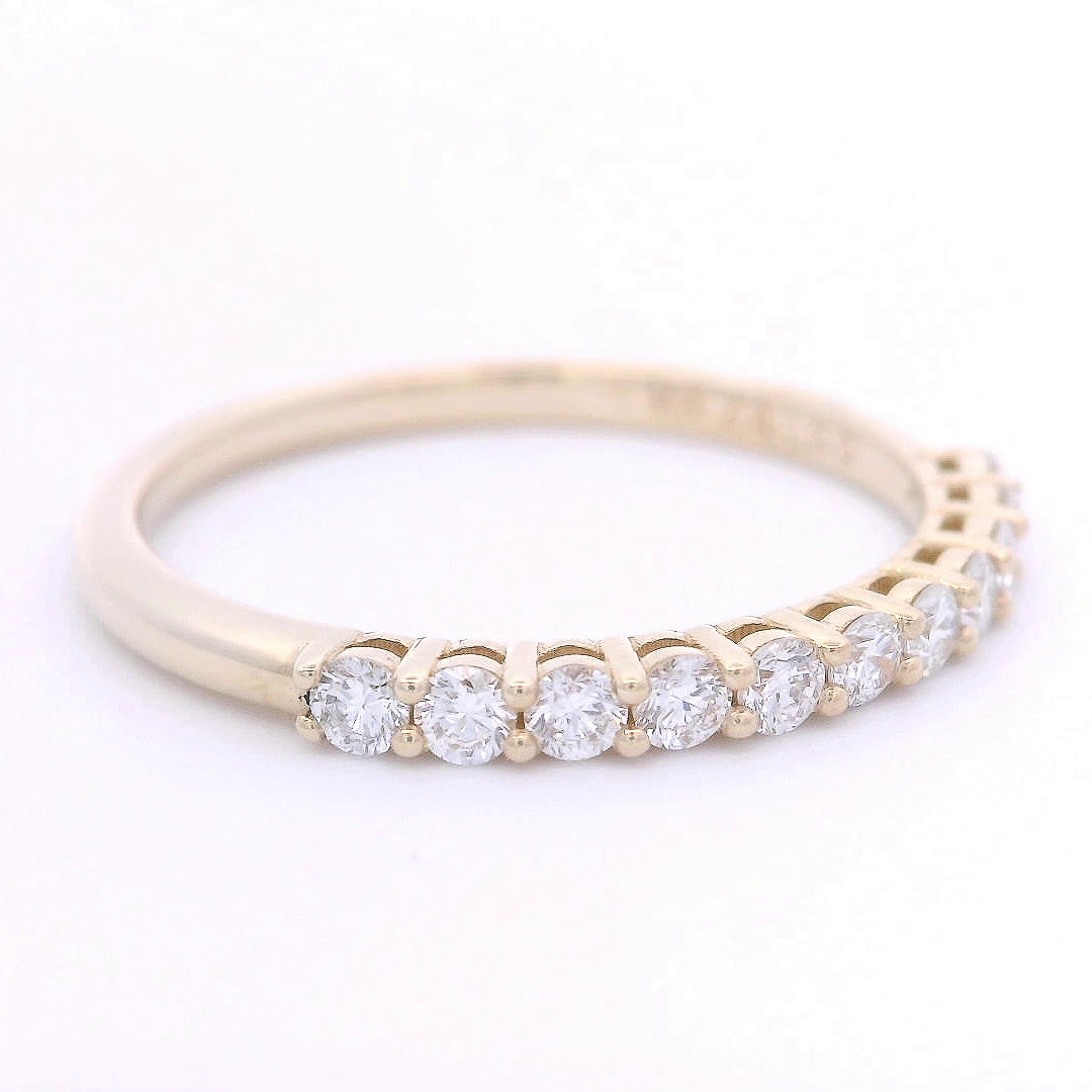 9k Yellow Gold 0.30ct Lab-Grown Diamond Half Eternity Ring