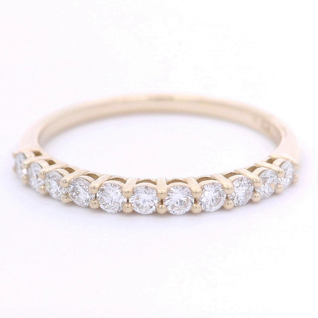 9k Yellow Gold 0.30ct Lab-Grown Diamond Half Eternity Ring