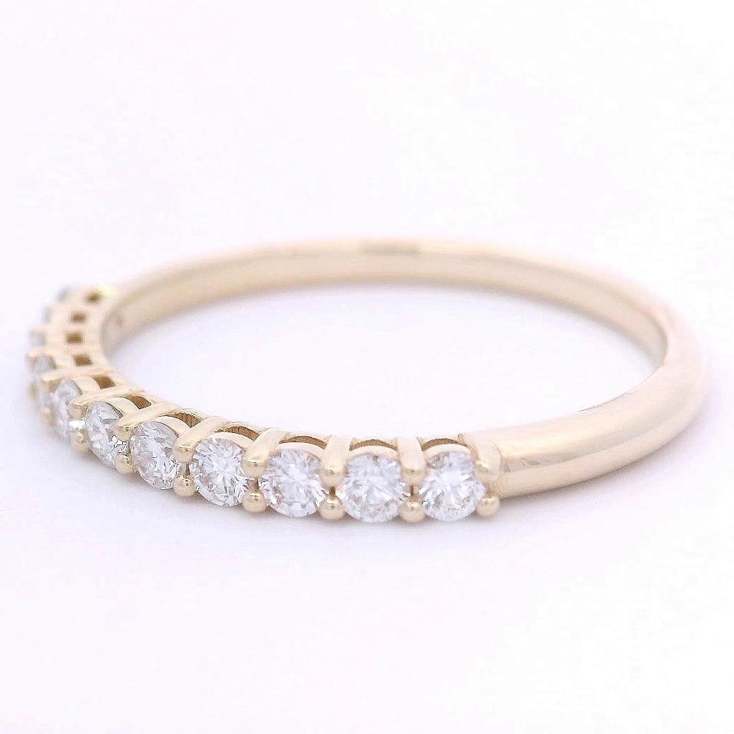 9k Yellow Gold 0.30ct Lab-Grown Diamond Half Eternity Ring