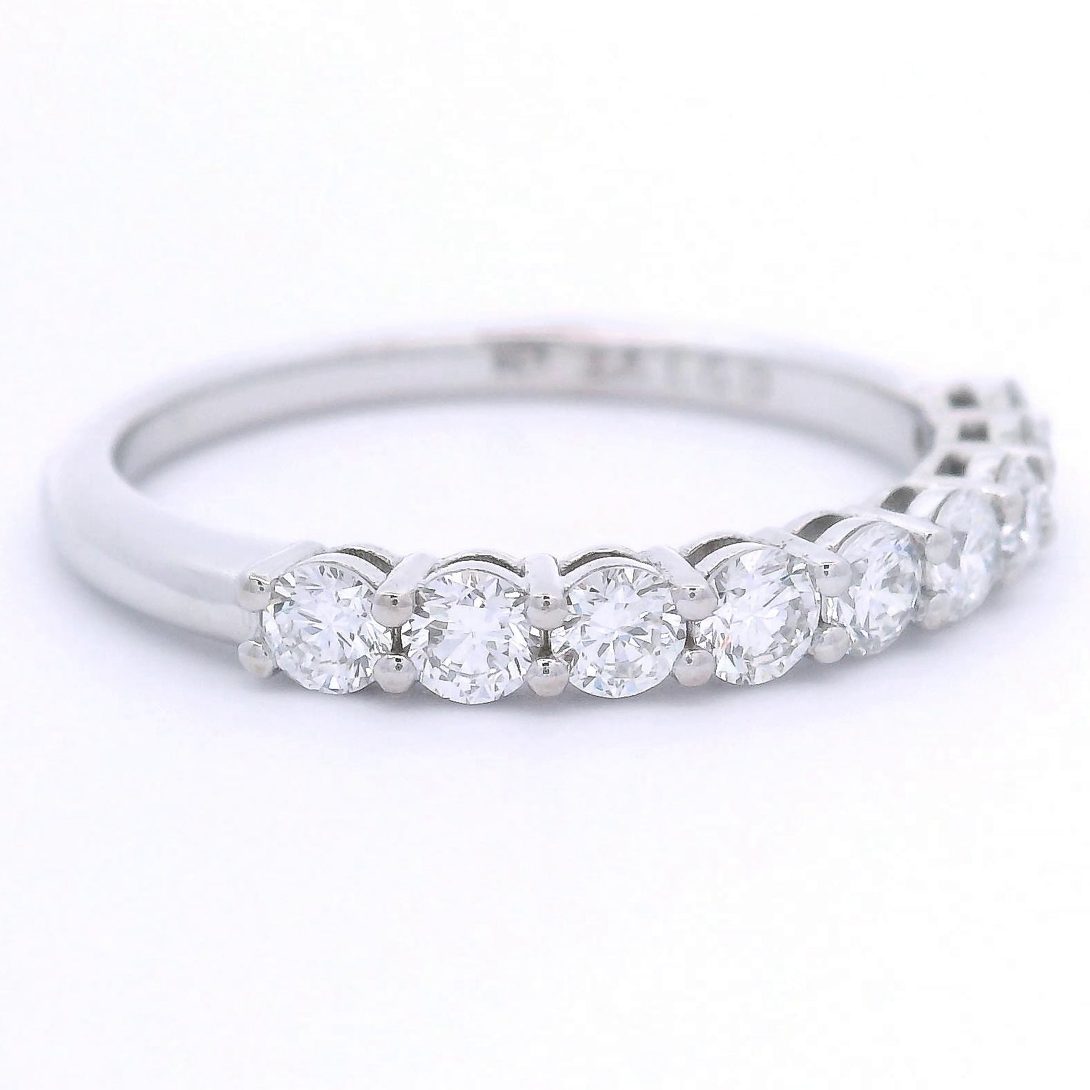 9k White Gold 0.60ct Lab-Grown Diamond Half Eternity Ring