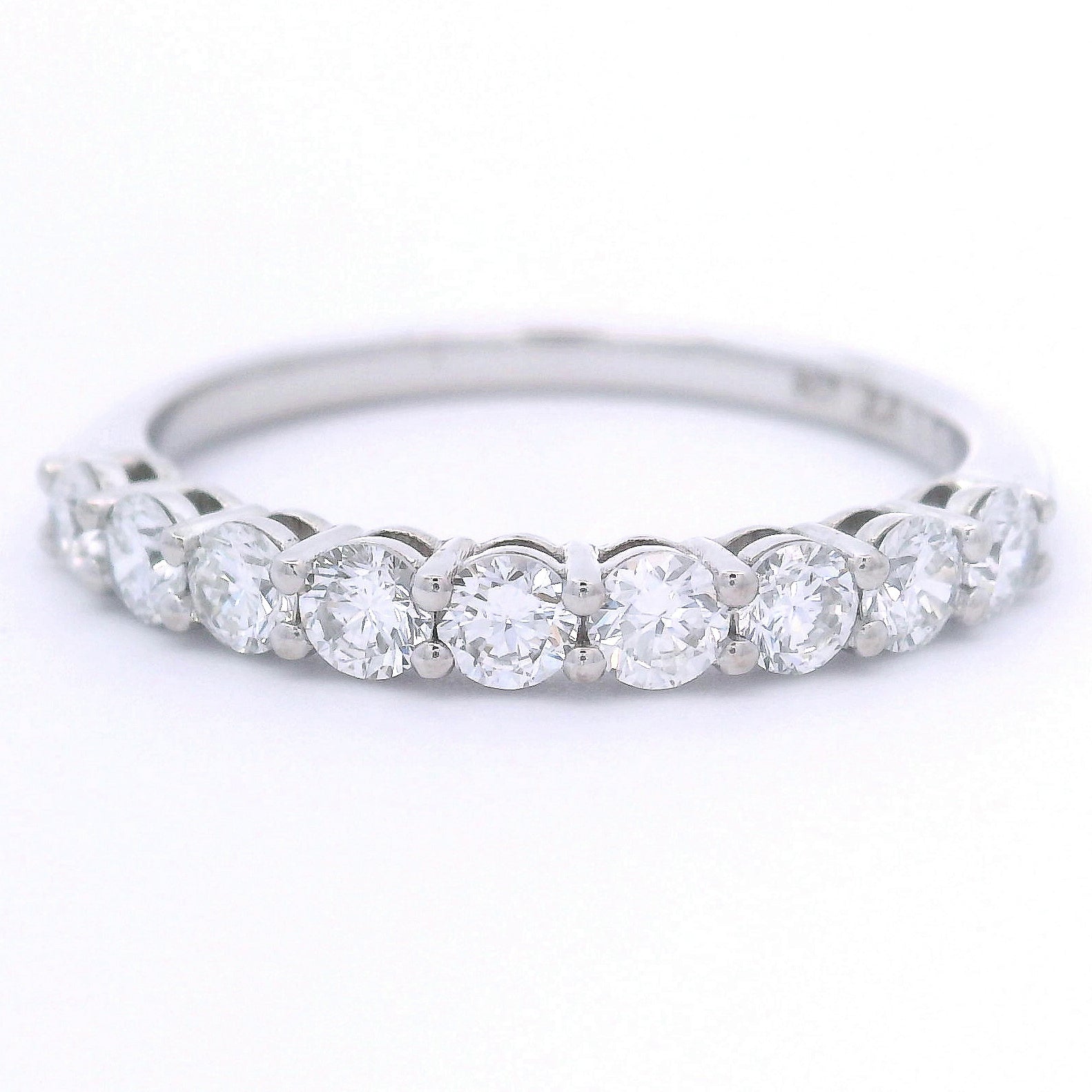 9k White Gold 0.60ct Lab-Grown Diamond Half Eternity Ring