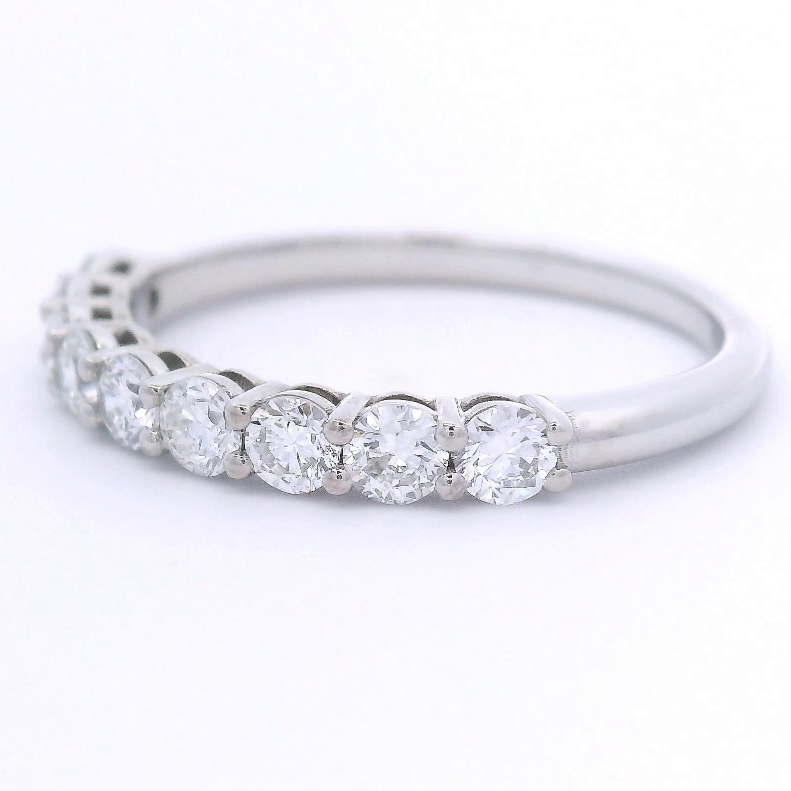 9k White Gold 0.60ct Lab-Grown Diamond Half Eternity Ring