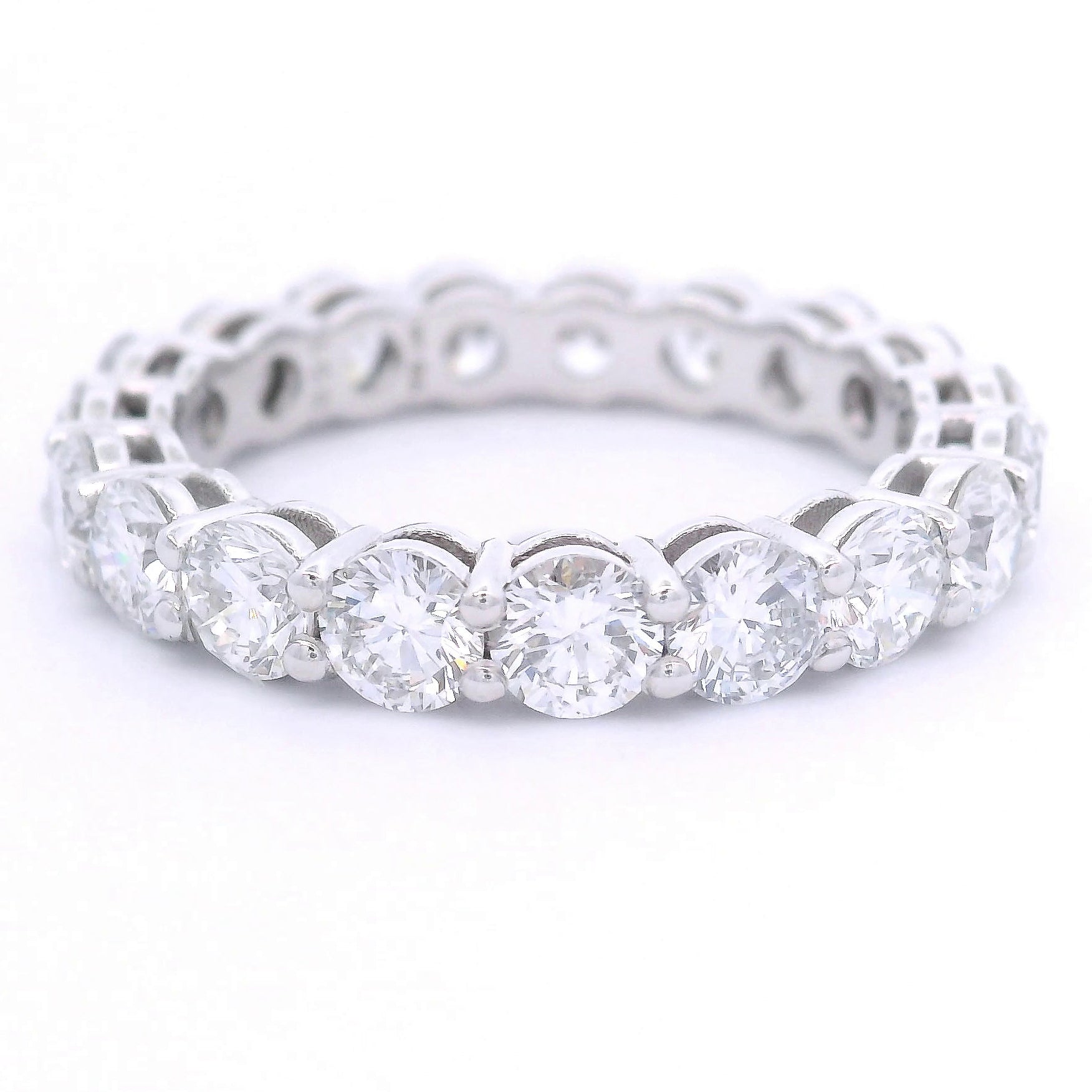 9k White Gold 3ct Lab-Grown Diamond Full Eternity Ring