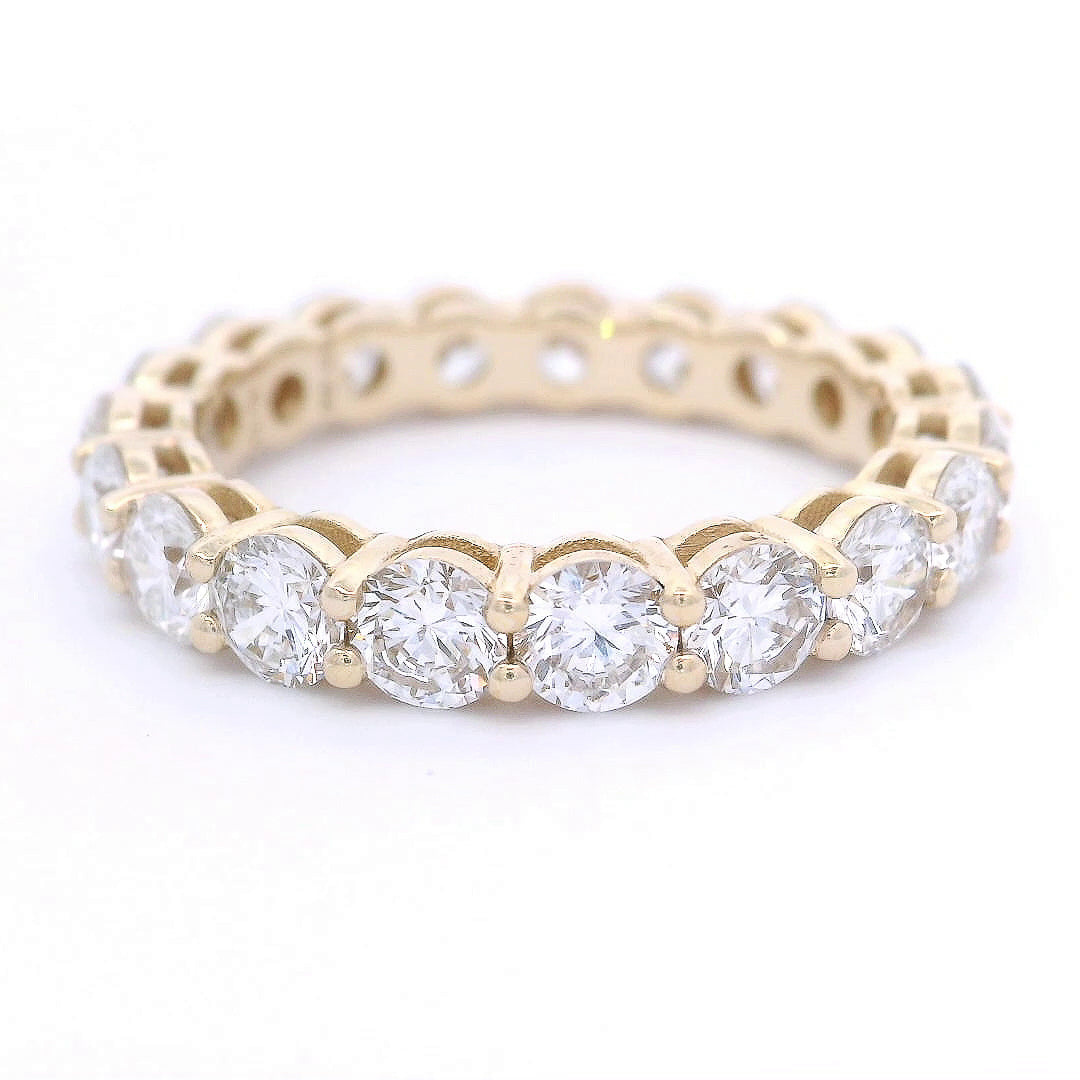 9k Yellow Gold 3ct Lab-Grown Diamond Full Eternity Ring