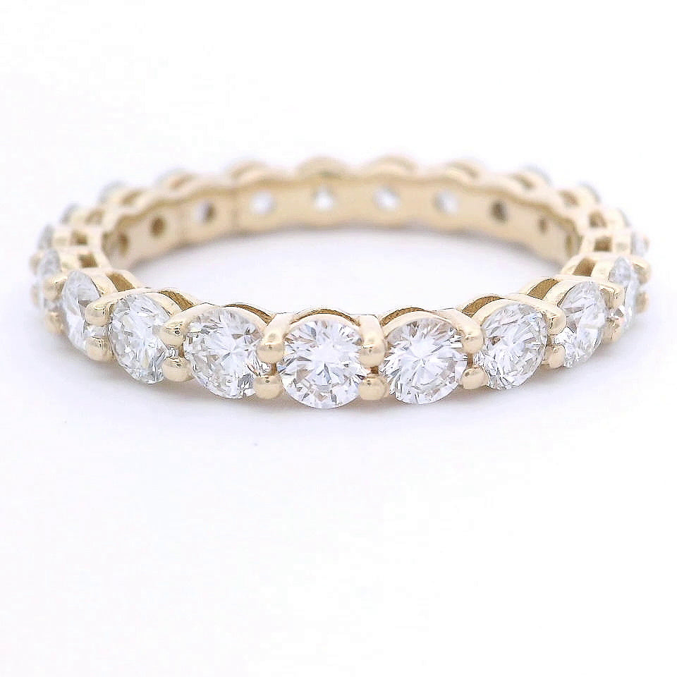 9k Yellow Gold 2ct Lab-Grown Diamond Full Eternity Ring