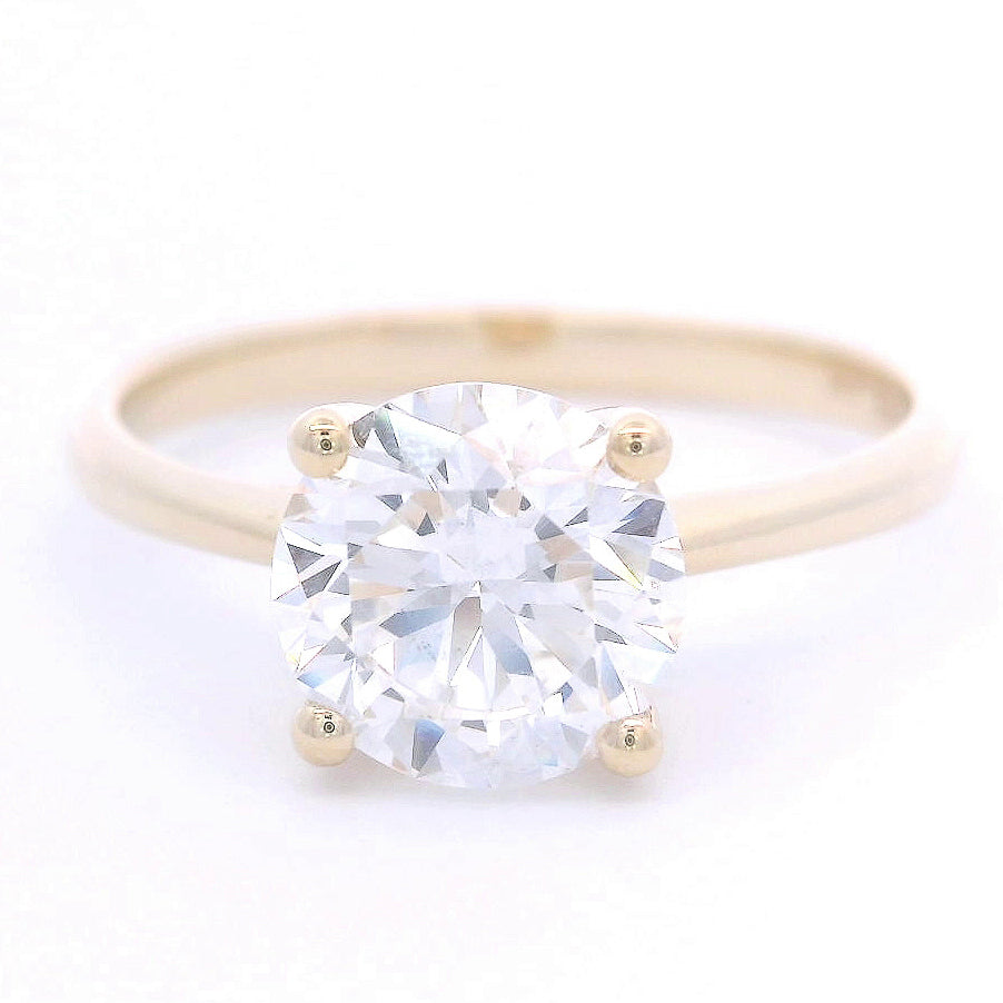 9k Yellow Gold 1.5ct Round Brilliant Lab-Grown Diamond Solitaire Ring