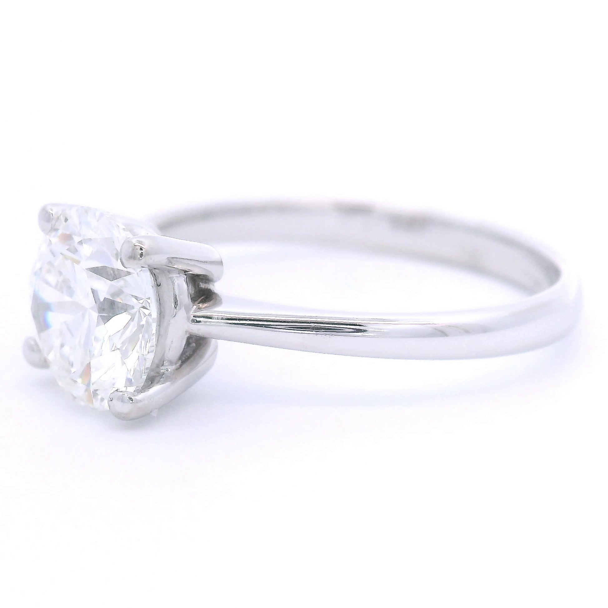 9k White Gold 1.5ct Lab-Grown Diamond Solitaire Ring
