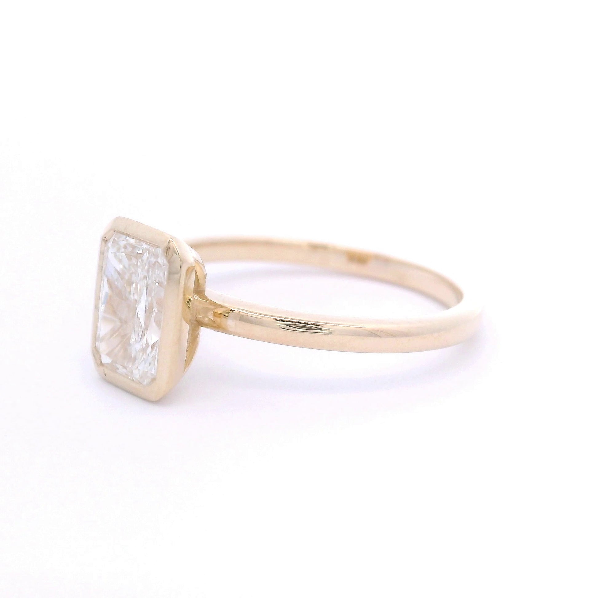 9k Yellow Gold 1.2ct Long Radiant Lab-Grown Diamond Solitaire Ring