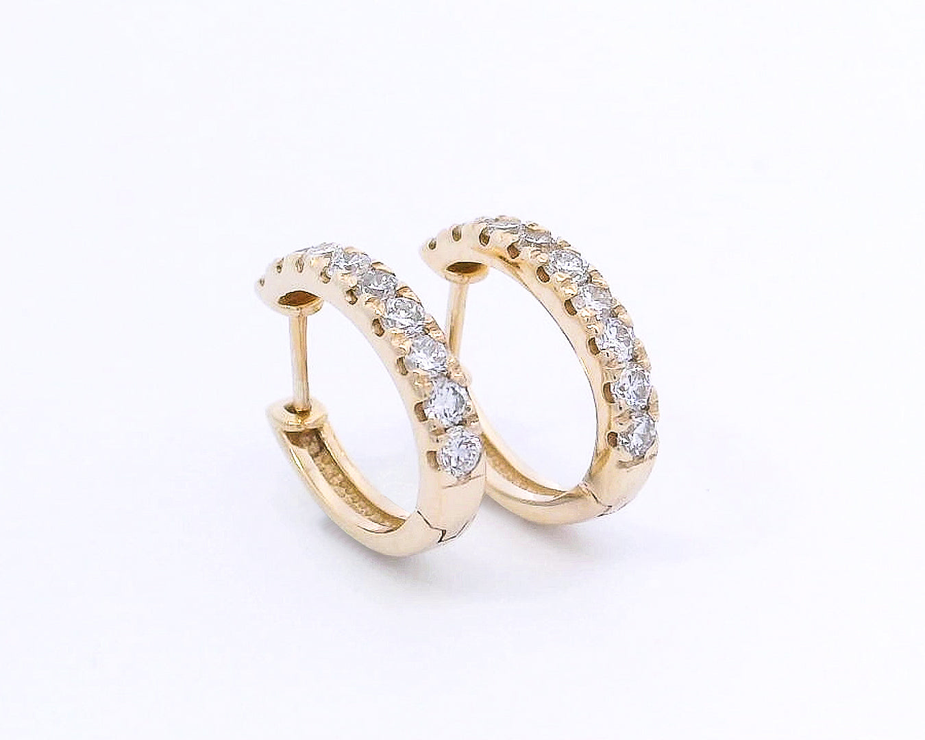 9k Yellow Gold Lab-Grown Diamond Huggies