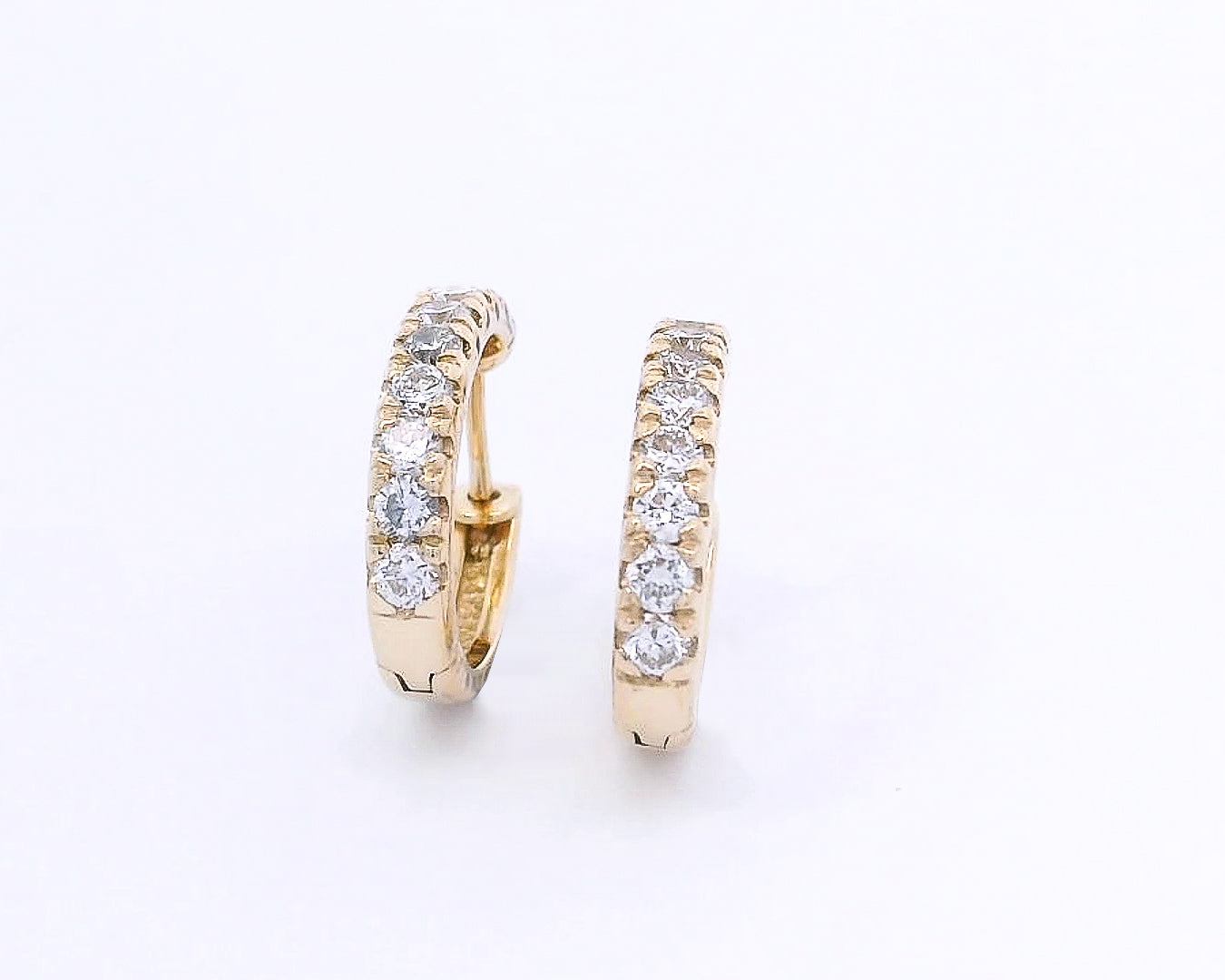 9k Yellow Gold Lab-Grown Diamond Huggies