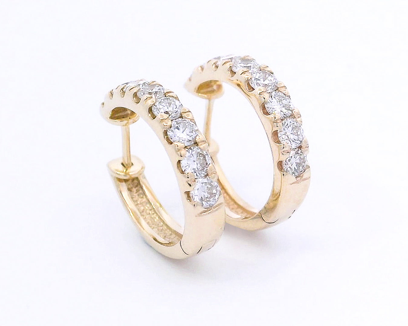 9k Yellow Gold Lab-Grown Diamond Huggies