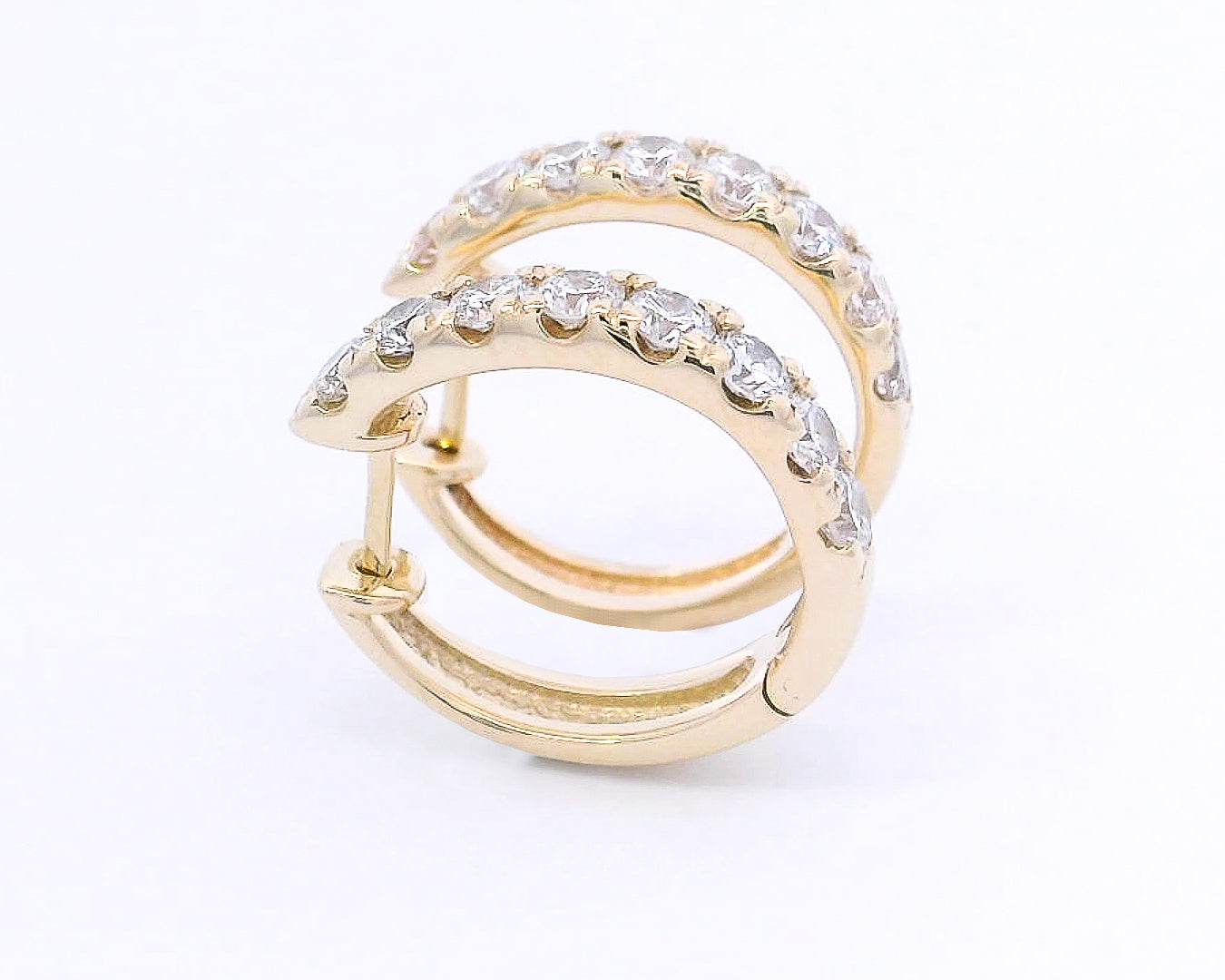 9k Yellow Gold Lab-Grown Diamond Huggies