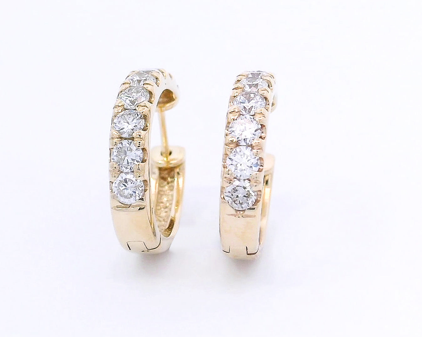 9k Yellow Gold Lab-Grown Diamond Huggies