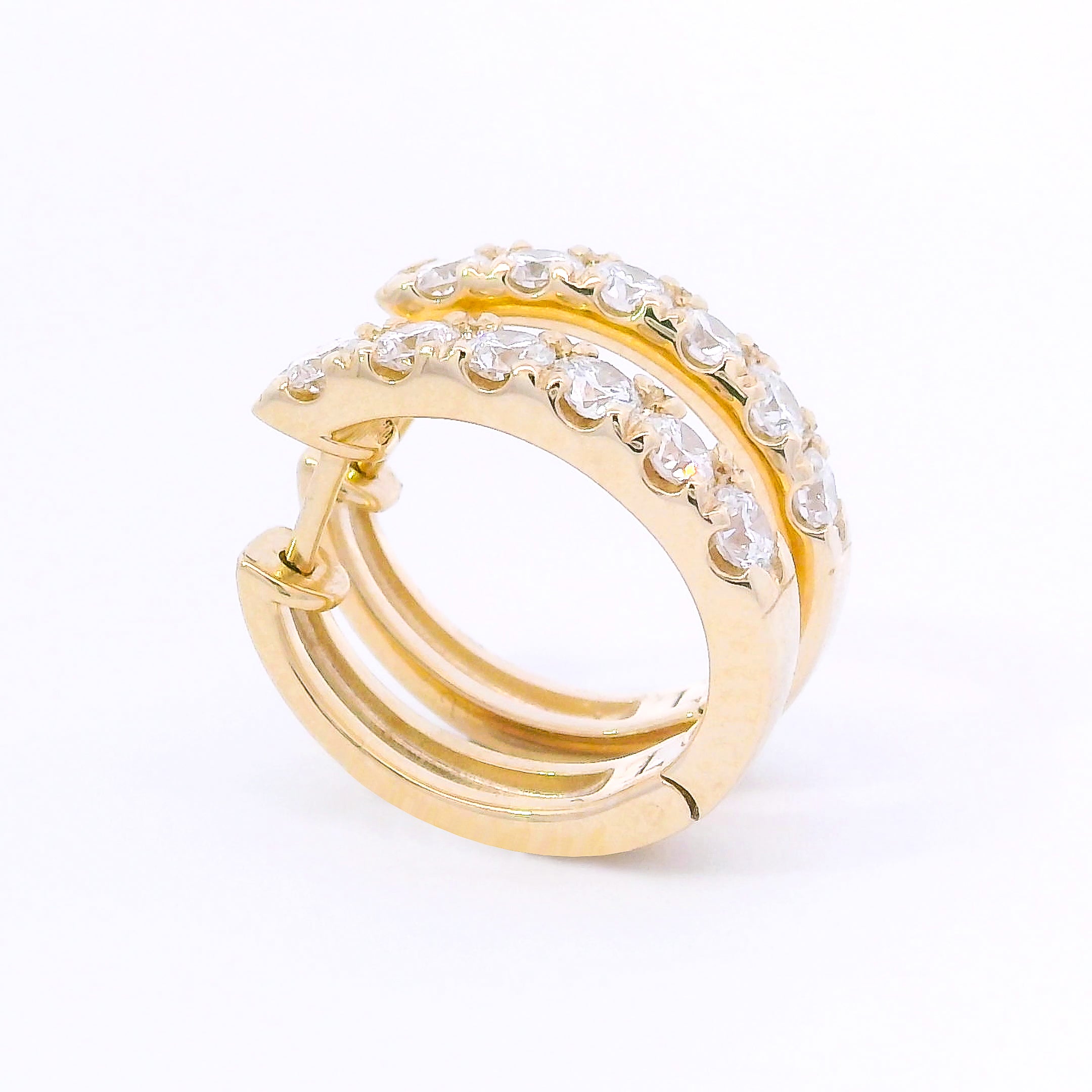 9k Yellow Gold Lab-Grown Diamond Huggies