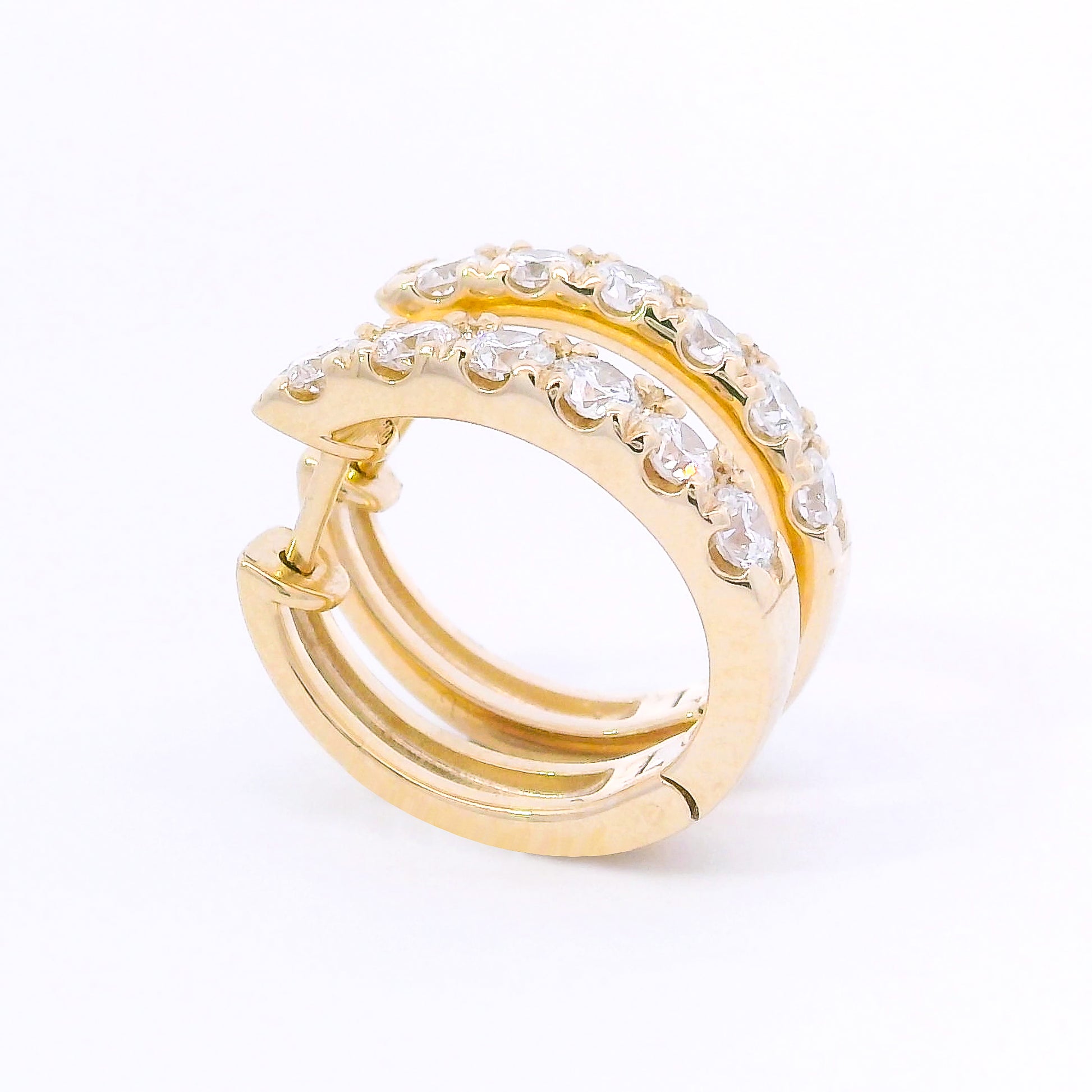 9k Yellow Gold Lab-Grown Diamond Huggies