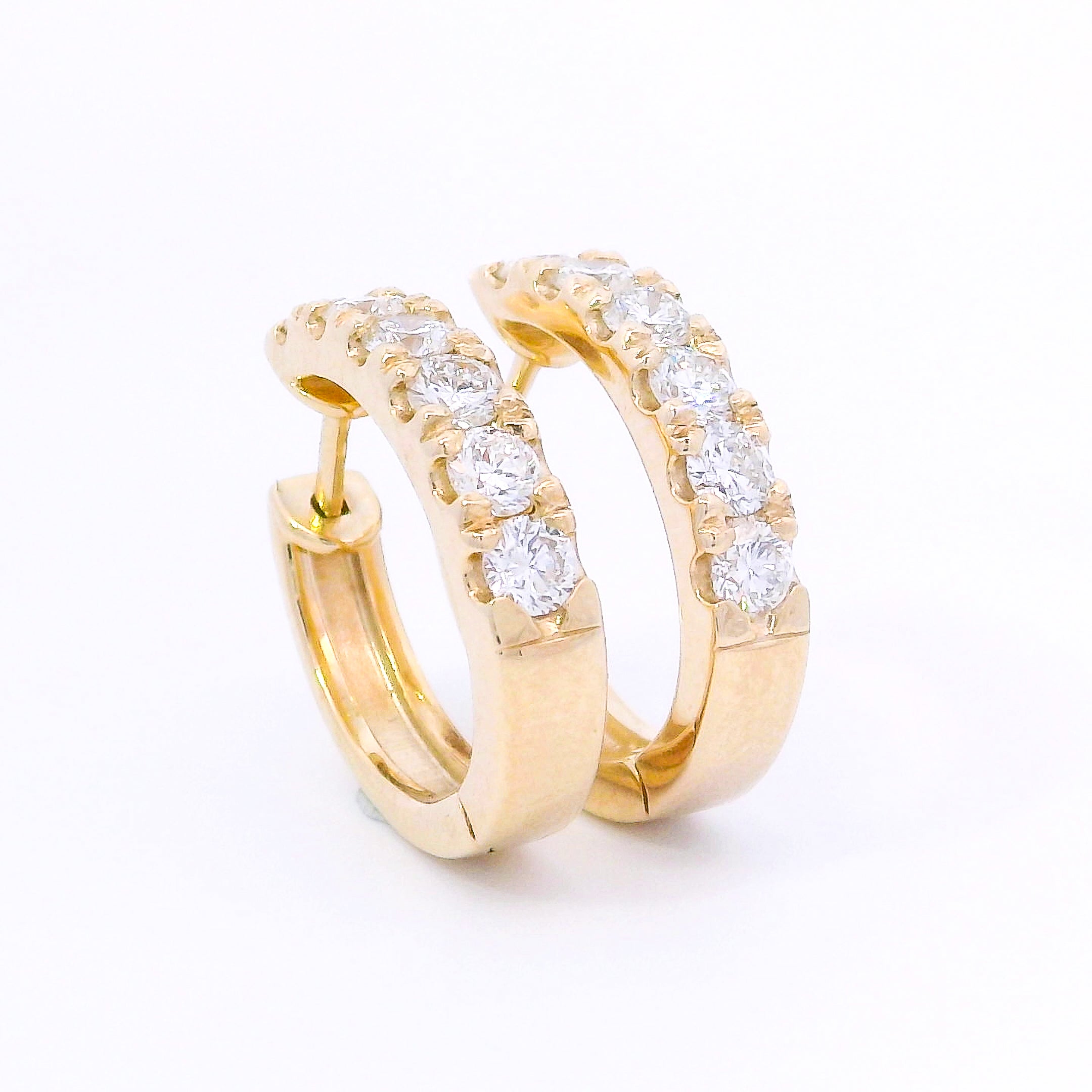 9k Yellow Gold Lab-Grown Diamond Huggies