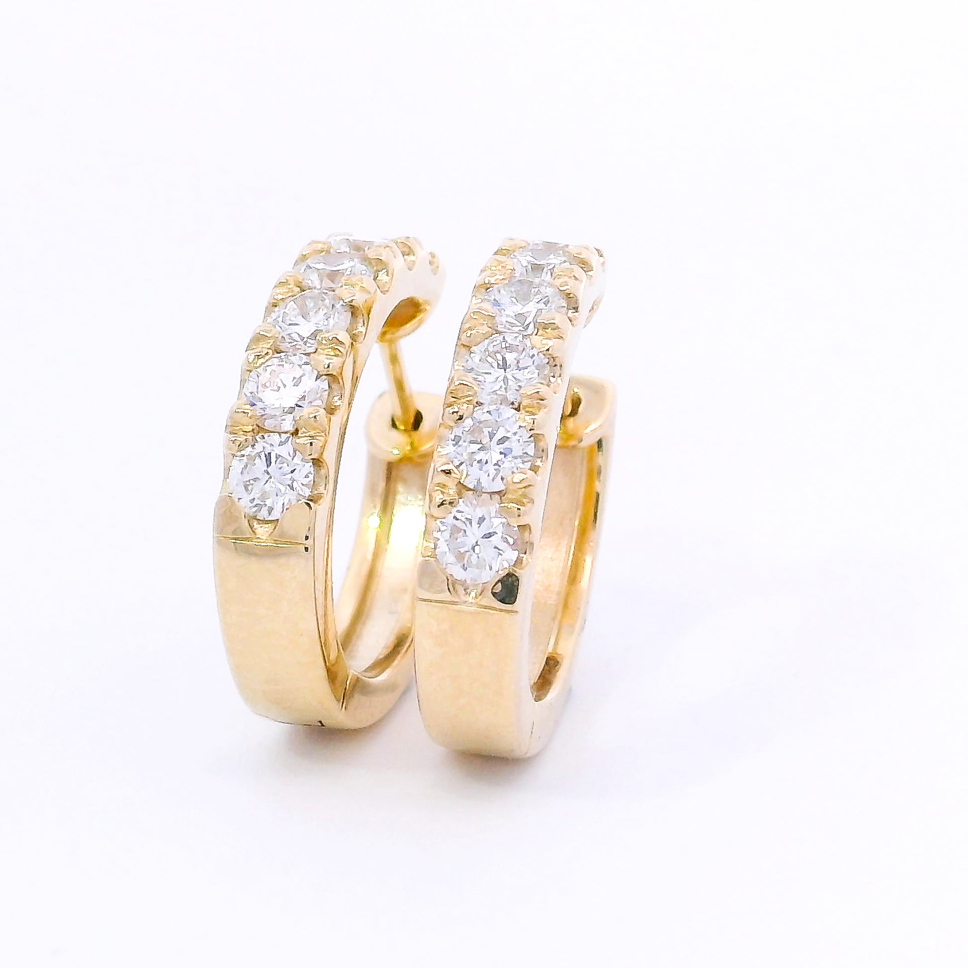 9k Yellow Gold Lab-Grown Diamond Huggies