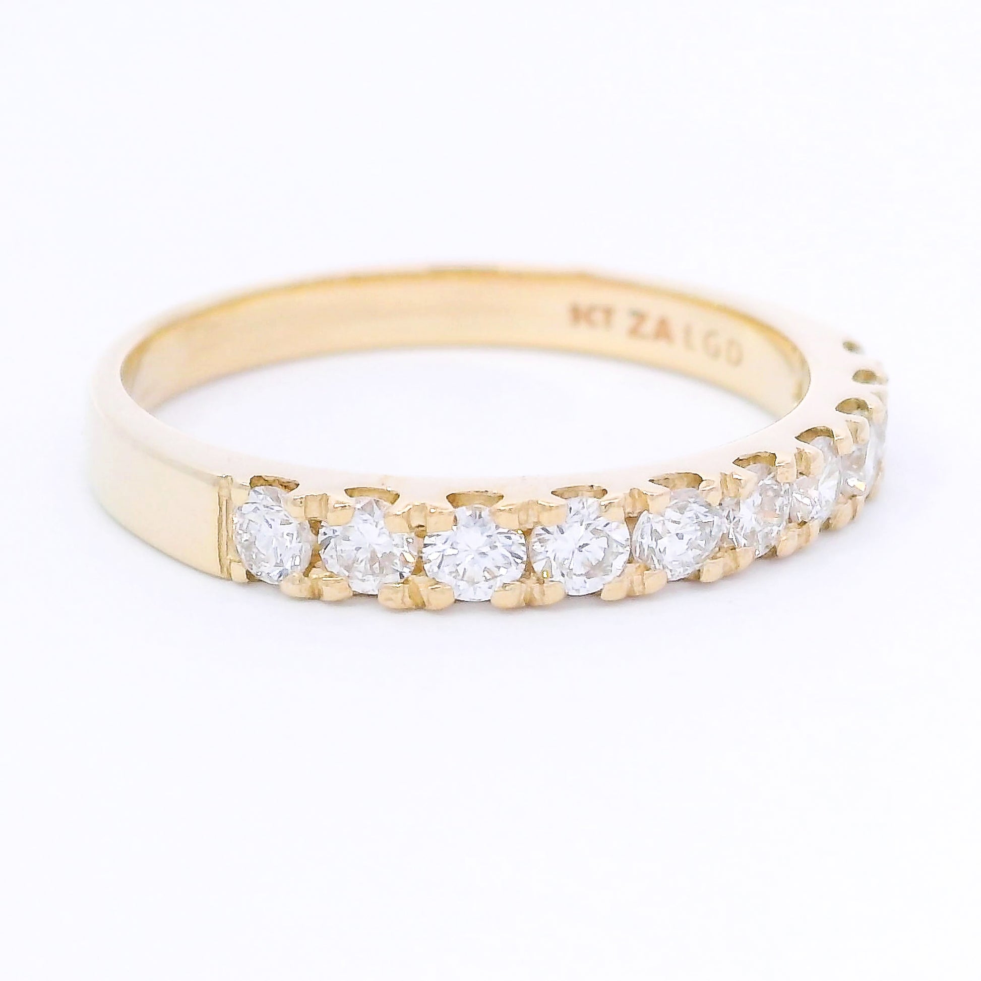 9k Yellow Gold Lab-Grown Diamond Eternity Ring