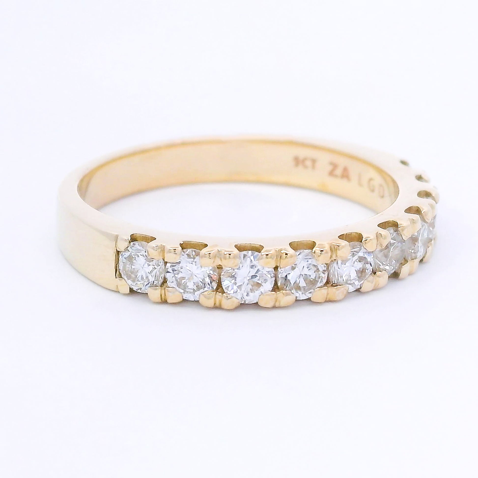 9k Yellow Gold Lab-Grown Diamond Eternity Ring
